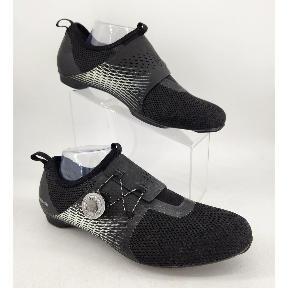 Shimano IC5 Indoor Cycling Shoes Womens EU‎ 43/US 10.4 Black White BOA SHIC500W